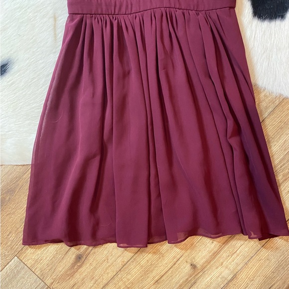 Lulus "Angel in Disguise" burgundy lace skater dress - Picture 4 of 10